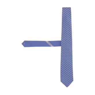 Ferragamo Heren, Accessoires, Blauw, Maat: ONE Size Zijde