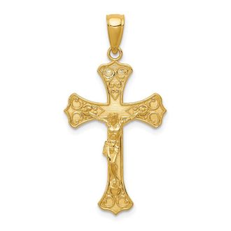 Diamond2Deal 10k Yellow Gold Crucifix Pendant
