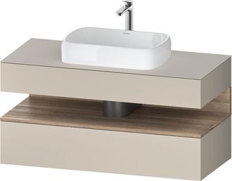 Duravit Duravit - Qatego Consola Mueble Bajo Lavabo, 1 Extra&iacute;ble, 1 Caj&oacute;n