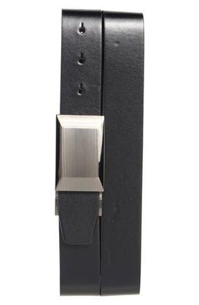 Steve Madden Plaque Reversible Leather Belt in Black/Brown at Nordstrom Rack, Size X-Large