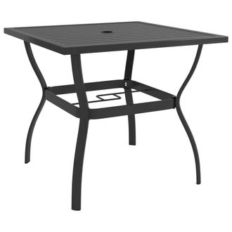 vidaXL Mesa De Jard&iacute;n De Acero Gris Antracita 81,5x81,5x72 Cm Vidaxl