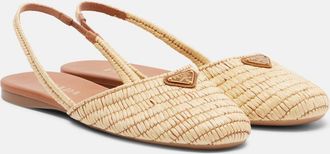 Prada Crochet slingback flats