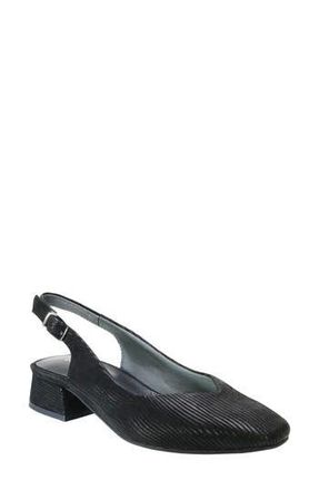 David Tate Sugar Slingback Pump in Black Nappa at Nordstrom Rack, Size 10