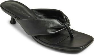Yosi Samra Eva Thong Kitten Heel Sandal in Black at Nordstrom, Size 8.5