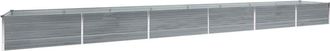 vidaXL Arriate De Acero Galvanizado Gris 600x80x45 Cm Vidaxl