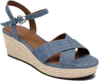 Aerosoles Casarina Platform Wedge Sandal in Blue at Nordstrom, Size 9.5
