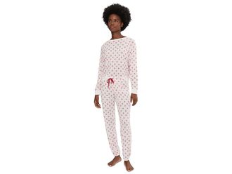 Honeydew Intimates Star Seeker Brushed Jersey Lounge Set Womens Pajama Sets Lucky Hearts : MD, Spandex/Rayon/Polyester