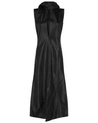 Givenchy Lavalliere Leather Midi Dress