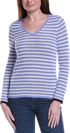 Nic+Zoe Nic+Zoe Striped Supersoft Mesh Sweater