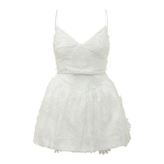 Self Portrait Party Dresses, female, White, Size: XS Organza Mini Dress