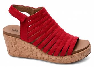 Corkys Footwear Womens Oopsie Daisy Wedges In Red