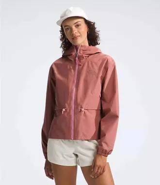 The North Face Daybreak Rain Jacket Womens Light Mahogany Full Zip KFC550