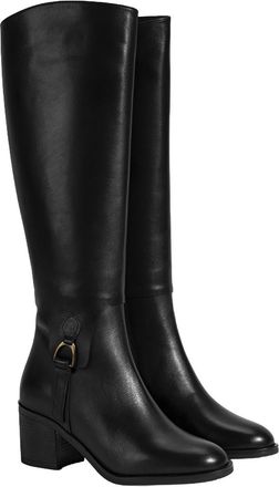 Desa Woman Over-the-Knee Boots - Leather Upper, Zip Fastening, Block Heel, Breathable | Black - 39