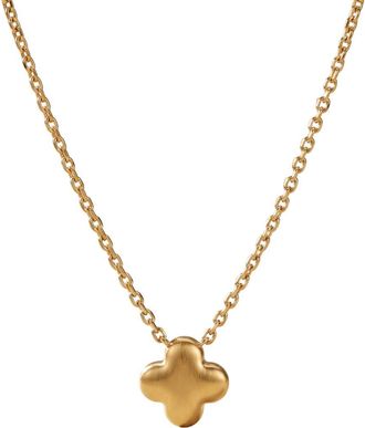 Argento Vivo Puffy Clover Necklace in Gold at Nordstrom