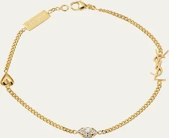 Saint Laurent Opyum Heart Charm Bracelet