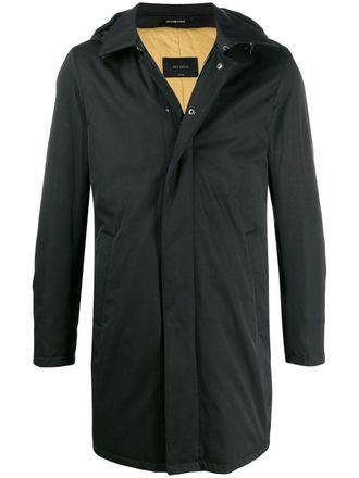 Dell'Oglio Marvin hooded coat - men - Cotton/Polyester/Polyester - 56 - Black