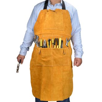 OEM Tablier De Protection En Cuir - 60 Cm X 90 Cm - R&eacute;sistant Au Feu - Pour Soudage &Eacute;lectrique Travail Du Bois Forge - 1 Pi&egrave;ce