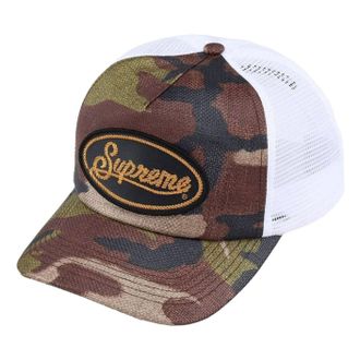 SUPREME SS26 Raffia Mesh Back 5-Panel Woodland Camo SUP-SS26-1032-CAM