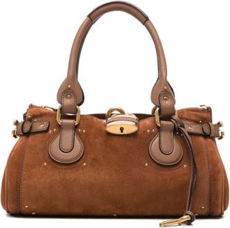 Chlo&eacute; Dames, Tassen, Bruin, Maat: ONE Size Leer