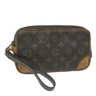 Louis Vuitton Pre-owned Tela clutches - - Pre-owned - Donna - Marrone - ONE SIZE