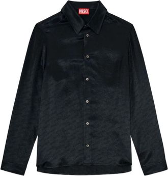Diesel Shirts - Heren - Casual Overhemden - Zwart - L - Overhemden