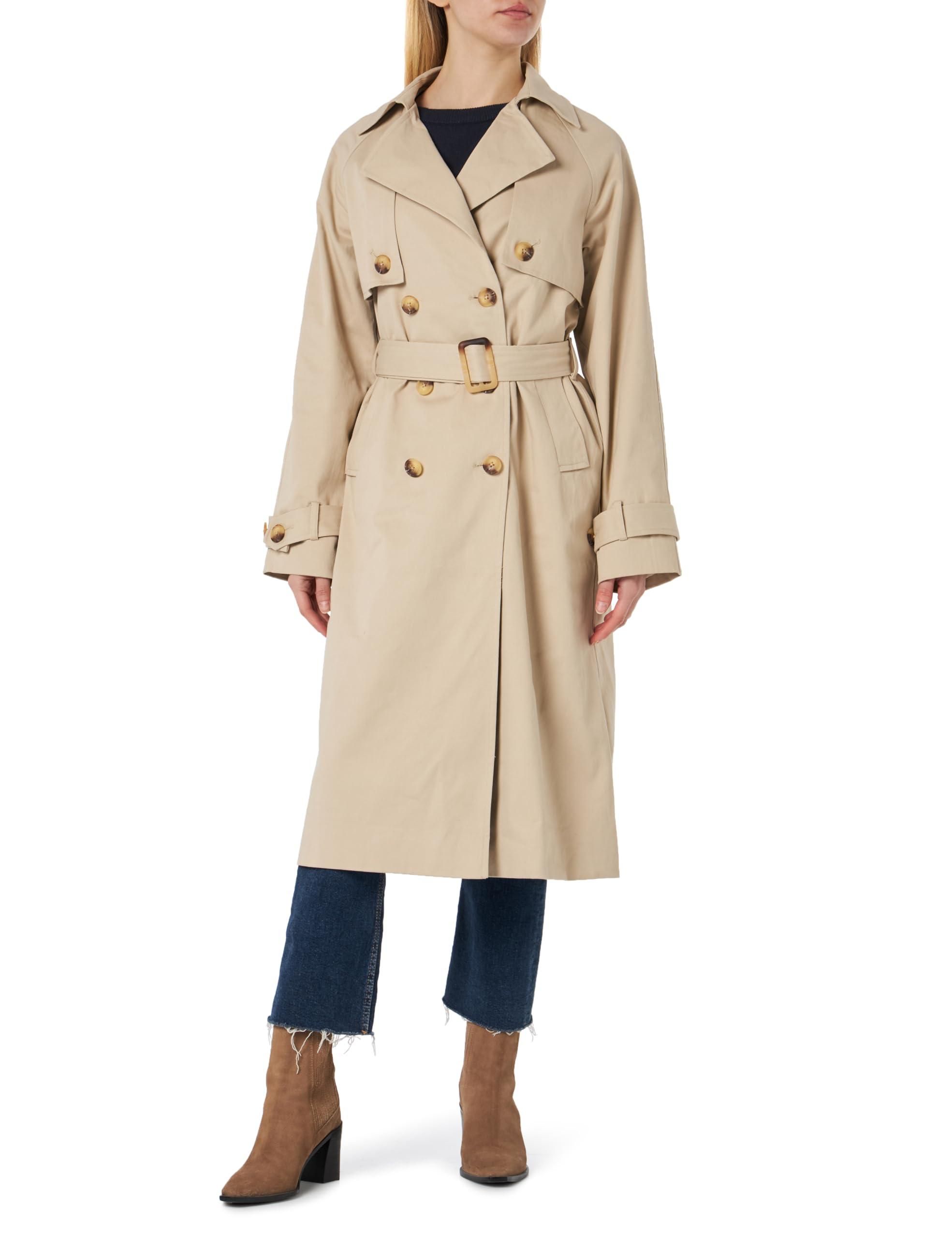 Vero Moda Damen YASTERONIMO Trench Coat NOOS Mantel, Doeskin