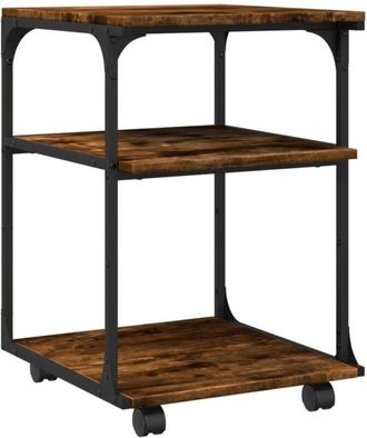 vidaXL vidaXL Supporto Stampante 3 Livelli Rovere Fumo 43x48x64cm Multistrato