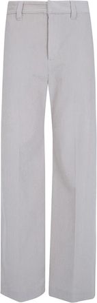 Brunello Cucinelli Straight Broeken - Dames - Wijde Broeken - Beige - M - Broeken