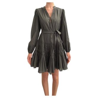 Liu Jo Short Dresses, female, Green, Size: 2XS Short Muslin Dress