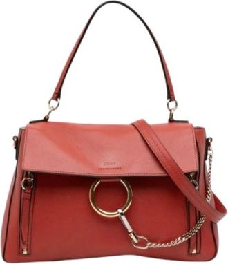 Chlo&eacute; Pre-owned Handbags, female, Red, Size: ONE SIZE Pre-owned Leather Shoulder Bag
