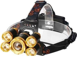OEM Linterna Frontal Recargable, Linterna Frontal Led Ultrabrillante, 5 Led T6, Linterna Frontal Led Impermeable Con Zoom, Luz Para Pesca, Luz Para Acampa