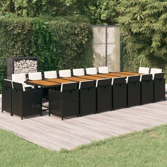 vidaXL Furniture Limited - Set De Comedor Jard&iacute;n 19 Pzas Con Cojines