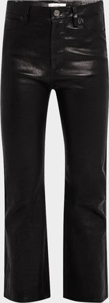 Frame Denim Le Crop Mini Boot Leather Pants