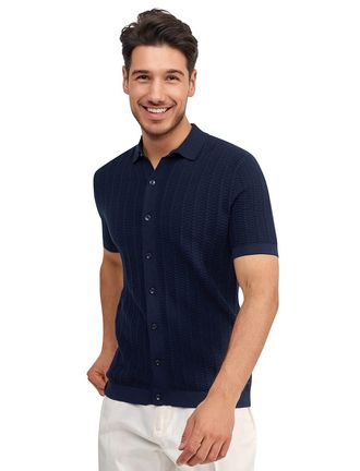 Blue industry Polo korte mouw Blue Industry donkerblauw