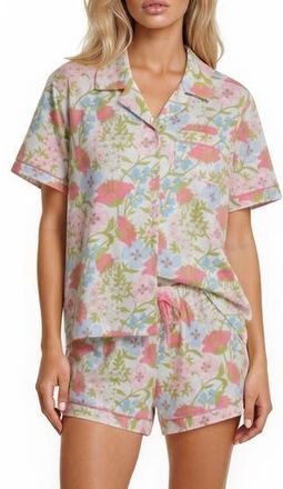 Vera Bradley Short Sleeve Notch Collar Pajamas in Ivory at Nordstrom Rack, Size X-Large