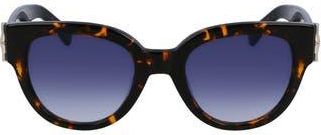 Longchamp 52mm Gradient Tea Cup Sunglasses in Dark Havana at Nordstrom Rack
