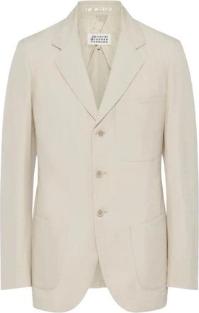 Maison Margiela Jacket Natural 106 - Heren - Business blazers - Beige - M - Kostuums