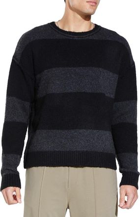 Civil Society Rothko Stripe Crewneck Sweater in Black at Nordstrom, Size Xx-Large
