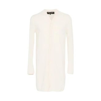 Comme Des Gar&ccedil;ons Lange gebreide vest met knopen - Heren - Truien - Wit - Maat: L