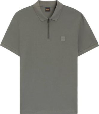 Boss Orange by Hugo Boss BOSS Passer Zip Polo Shirt, Grijs