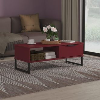 Welcome Furniture Havana Ready Assembled 1 Drawer Coffee Table in Red Matt - Welcome Furniture | TJ Hughes