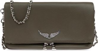 Zadig&Voltaire Rock Shoulder Bag - Dames - Clutches - Groen - ONE Size - Katoen - Tassen