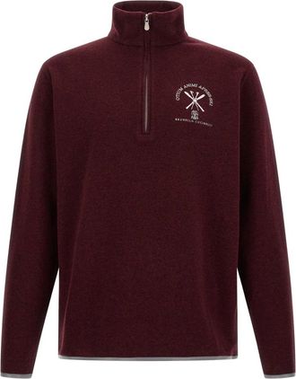 Brunello Cucinelli Sudadera de cuello alto con media cremallera - Sweatshirts & Hoodies - Hombre - Rojo - XL