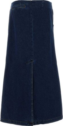 Magda Butrym Cotton Wrap Skirt - Navy
