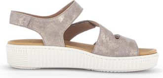 Gabor WomengÄôs 43.600.62 Sheen Sandal In Beige Metallic