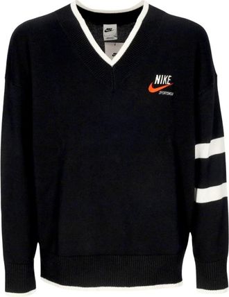 Nike Lichtgewicht V-hals Sportsweater - Heren - Sportshirts - Zwart - L - Wol - Fitness
