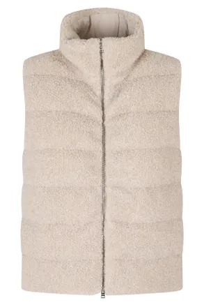 Herno Chantilly High Neck Drawstring Double-Slider Zip Polyester Vest