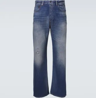 Acne Studios Jeans anchos 2021 con efecto desgastado