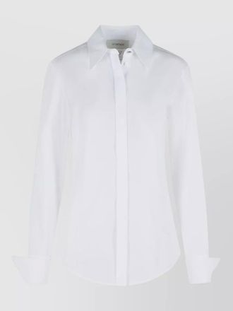 Sportmax cotton shirt collared neck cuffed long sleeves