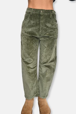 Free People Deep Trance Cord Straight Pants In Green
